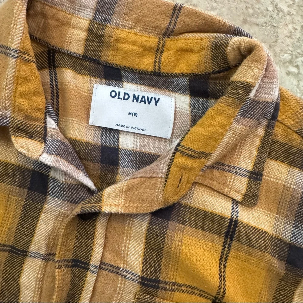 Old Navy Boys Flannel Shirt Bundle Size‎ M 8 Green And Yellow